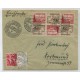 ALEMANIA 1938 SOBRE CIRCULADO CON MATASELLO ESPECIAL Y DOBLE TIRA DE SELLOS SE-TENANT HERMOSA PIEZA